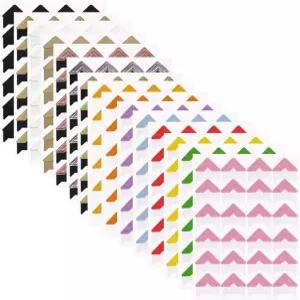 15장 사진 장착 모서리 DIY 스크랩북 앨범 다이어리 개인 정리 노트용 파인굿 셀프 접착 종이 그림 스티커