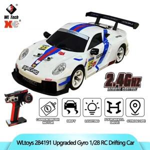 WLtoys 284191 1/28 스케일 4WD RC 드리프트 카 고속 2.4G 무선 조종 미니 레이싱 차량 업그레이드된 자이