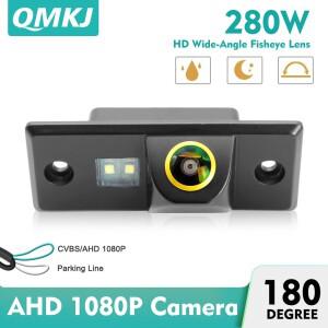 QMKJ AHD 1080P CCD 차량 후방 백업 카메라, 투란 티구안 파사트 B5.5 B6 캐디 III 번호판