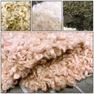 양털 뽀글이 원단 털코트 모조 플라워