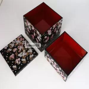 일본 벚꽃 도시락통 일식 고급 용기 우드 일본찬합 나무 도시락 소풍 가정식 3단