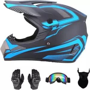 센힐 모토크로스 오프로드 헬멧 더트 바이크 BMX ATV 풀페이스 모터사이클 남녀 공용 성인 청소년용 고글