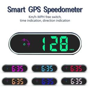 GPS KMH/MPH 컬러풀 자동차 HUD 디스플레이 디지털 속도계 헤드업 USB 전자기기