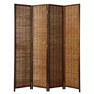 대나무문발 파티션 가리개 밀짚 방수 테라스 접이식