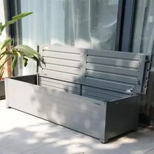 야외 수납 의자 펜션 벤치 수납장 길이 야외보관함 정원 낚시 캐비닛 테라스 카페 마당