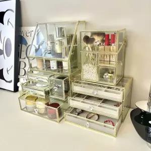 골드유리 수납 귀걸이 목걸이 화장대 악세서리보관함 주얼리박스 반지