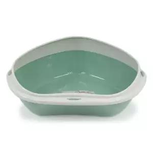 지올플라스트) 셔틀 코너 평판화장실 Big 그린) 고양이화장실 고양이평판화장실