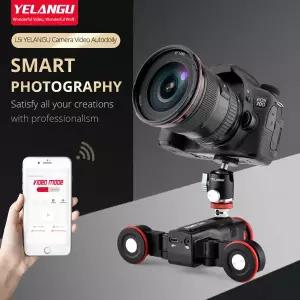YELANGU 전동 카메라 슬라이더 자동 비디오 돌리 자동차 레일 시스템 DSLR 카메라 소니 아이폰용 앱 제어 L