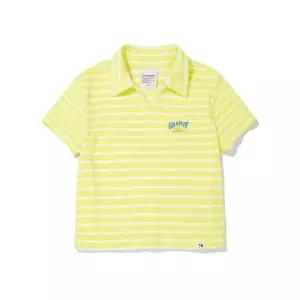 매장정품 CODEGRAPHY 코드그라피 CGP (우먼) 스트라이프 테리 카라 반팔 티셔츠_옐로우 CBDUWTS012YL 13863