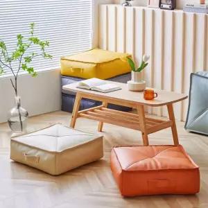 소파 원형 거실 가죽 키높이방석 레자 원형방석 사각 두꺼운