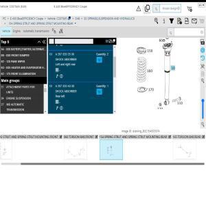 메르세데스 벤츠 W207 E220 차량용 쇼크 업소버 A2073202530 후방용 1개