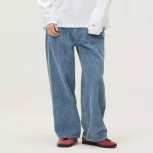 LEE 우먼 릴랙스드핏 데님 팬츠 인디고 미듐