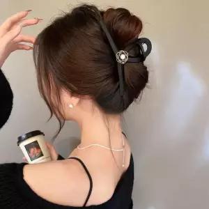 [에스에스_63]꽃 진주 귀족 헤어 집게 집게