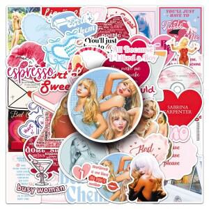 10/30/50pcs Sabrina 목수 스티커 재미 있은 데칼 장식 DIY 앨범 스케이트 보드 기타 노트북 자동차  낙서