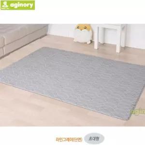 디자인홈매트 라인그레이 아기노리 초대형 단면 놀이매트 놀이방 홈매트