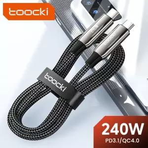 Toocki 240W 유형 C 케이블-USB PD3.1 Redmi K50 용 고속 충전 케이블 Samsung Galaxy S22 PC TV USB 데이