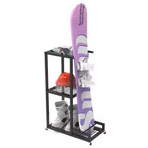 스키 거치대 가정용 스노우보드 데크 보관함 이동식 랙 서핑보드 스탠드