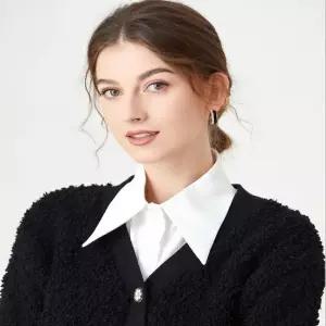 이너 페이크 목 블라우스 쉬폰 카라 레이어드 반목 터틀넥 페이크풀오버 페이크카라