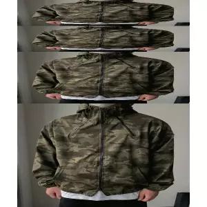 1+1 하이넥 밀리터리 카모 멀티지퍼 윈드자켓