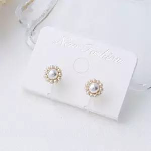 실리콘귀걸이 진주플라워 2종 실리콘귀걸이 귀찌 귀걸이선물 여친귀걸이 여자귀걸이