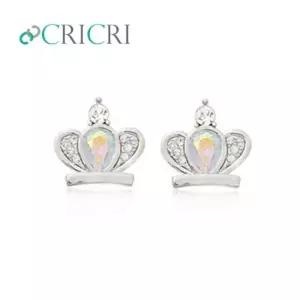 CRICRI 스와로브스키 크리스탈 제작 왕관 은침귀걸이 은침귀걸이 기념일선물 생일선물