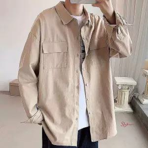 남친 포켓 룩 오버핏 슬랙스 무지 베이직 셔츠 코디 코디룩pqr794