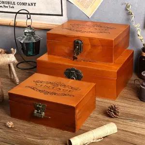 원목공간박스 책장수납박스 목재 나무 침실 거실 앤틱 레트로111572