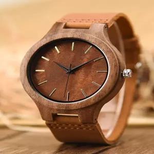 특이한 나무 손목시계 모던 손목시계