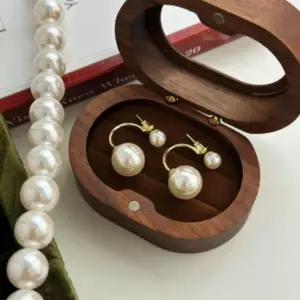 [라일리쥬얼리] Rly 더블 진주 귀걸이 입체감 투웨이 연출 구조 이어