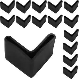 오보투이스 16개 PCS 고무 앵글 아이언 캡 30mm L자형 가구 레그 풋 커버 침대 프레임 엔드 선반 랙 패드