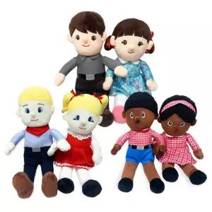 다문화 인종 소프트 인형 6종세트 키즈놀이터 기념일선물 어린이집 신생아 유치원