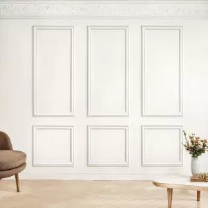 6개 세트 프리컷 벽 몰딩 키트 액센트 디자인을 위한 장식 패널 조립 준비 완료 - 침실 및 거실 인테리어