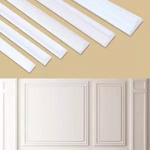 쑹사우 필 앤 스틱 액센트 벽 몰딩 118.1 L x 0.9 W 경량 자가 접착 의자 레일 트림 인테리어 장식용