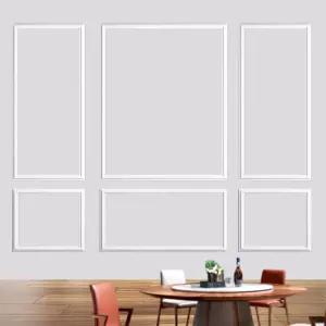 가힝 6세트 프리메이드 액센트 벽 몰딩 키트 프리컷 웨인스코팅 패널 인테리어 장식용 의자 레일 조립 준비