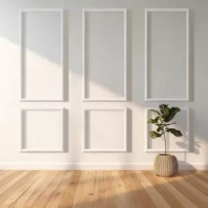 릴리안서 필 앤 스틱 벽 몰딩 키트 30PCS 프리컷 도어 패널 3D 웨인스코팅 셀프 접착 트림 내부 장식용