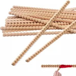 18PCS 목재 트림 몰딩 15.75인치 DIY 장식용 하프 나무 구슬 가구 캐비닛 벽 및 공예 프로젝트용