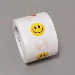 구디 백 포장 스티커 다이어리 핸드메이드 귀여운 선물 포장 스티커 스마일 어린이집 디자인 베이킹 데이지