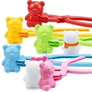 곰돌이 스노우볼 제조기 특대 1타 6개입메이커 눈사람만들기 뭉치제 집게