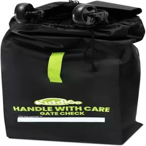 비행기 여행용 키디고 우산 유모차 가방 블랙 앤 그린 47인치 H x 15인치 W 12인치 D 대부분의 표준 게이트