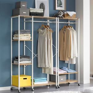 르네 행거 일반형/ 4단 수납선반/ 셔츠 남방 스탠드옷걸이 수납행거/ 이동형 외투걸이