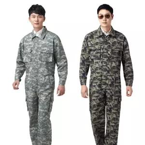 밀리터리 얼룩무니 춘추 춘하 스즈끼 상하일체형 작업복 정비복