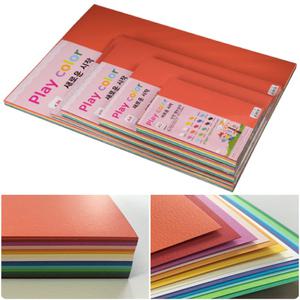 [종이문화] A4 단면 머메이드지 플레이칼라 100매 15색 혼합 180g