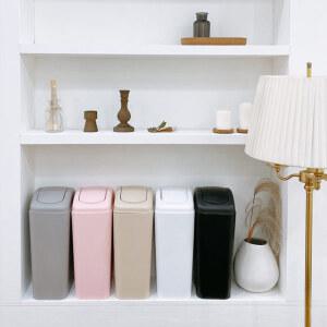 앤스윙 휴지통 8L 스윙뚜껑 틈새 주방 슬림 쓰레기통