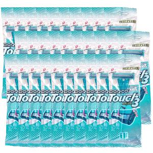 개별포장) 도루코 터치3 3중날 일회용 면도기 TP900 30개 업소용 휴대용 3날면도기