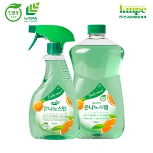 은나노스텝 시즌3 다용도 세정제 550ml + 리필 1100ml 주방,욕실 청소세제