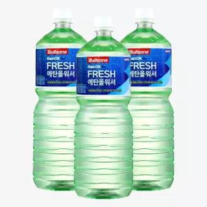 불스원 에탄올 자동차 그린 워셔액 1800ml 3개 사계절 차량 와이퍼액 와셔액