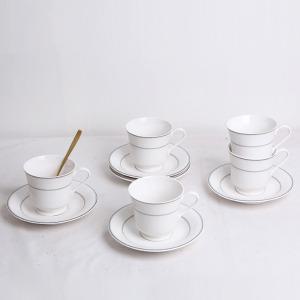 행남자기 화이트실버 커피잔10P 5인찻잔세트