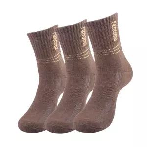 레노마 (Q타입) 스포츠 긴목 등산양말 남성용 3족 브라운, 1팩