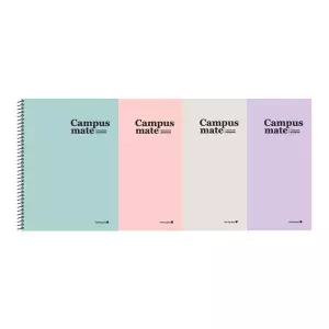 캠퍼스 메이트 연습장 스프링 노트 PP 커버 무선 낙서장 스케치 줄없는 무지 공책 100매 중 학교 고등 학생