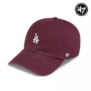 47브랜드 LA 다저스 스몰 로고 MLB 엠엘비 볼캡 야구 모자 다크 마룬 B-BSRNR12GWS-KMA